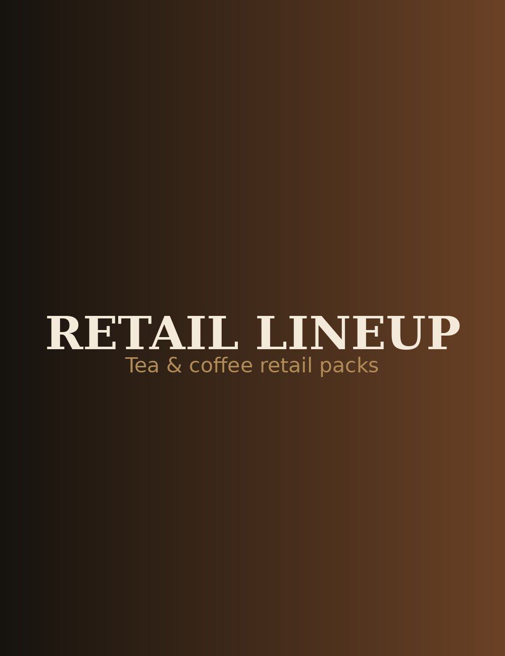 ZIRO retail tea and coffee lineup